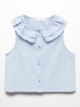 Mango Kids' Marieta Linen Blend Sleeveless Blouse