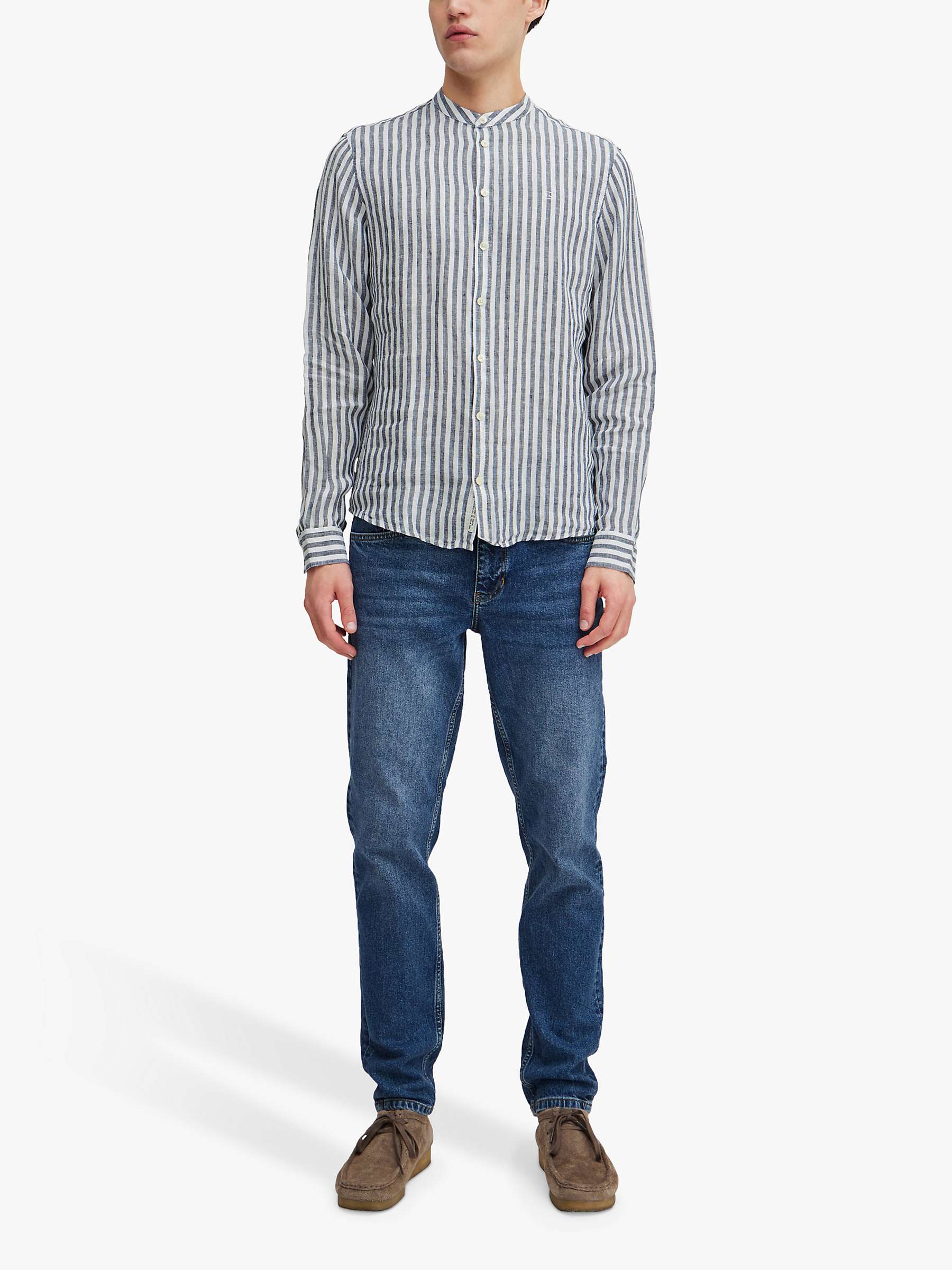 Buy Casual Friday Anton Long Sleeve Striped Grandad Shirt Online at johnlewis.com