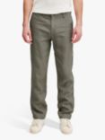 Casual Friday Pandrup Regular Fit Linen Trousers, Agave Green