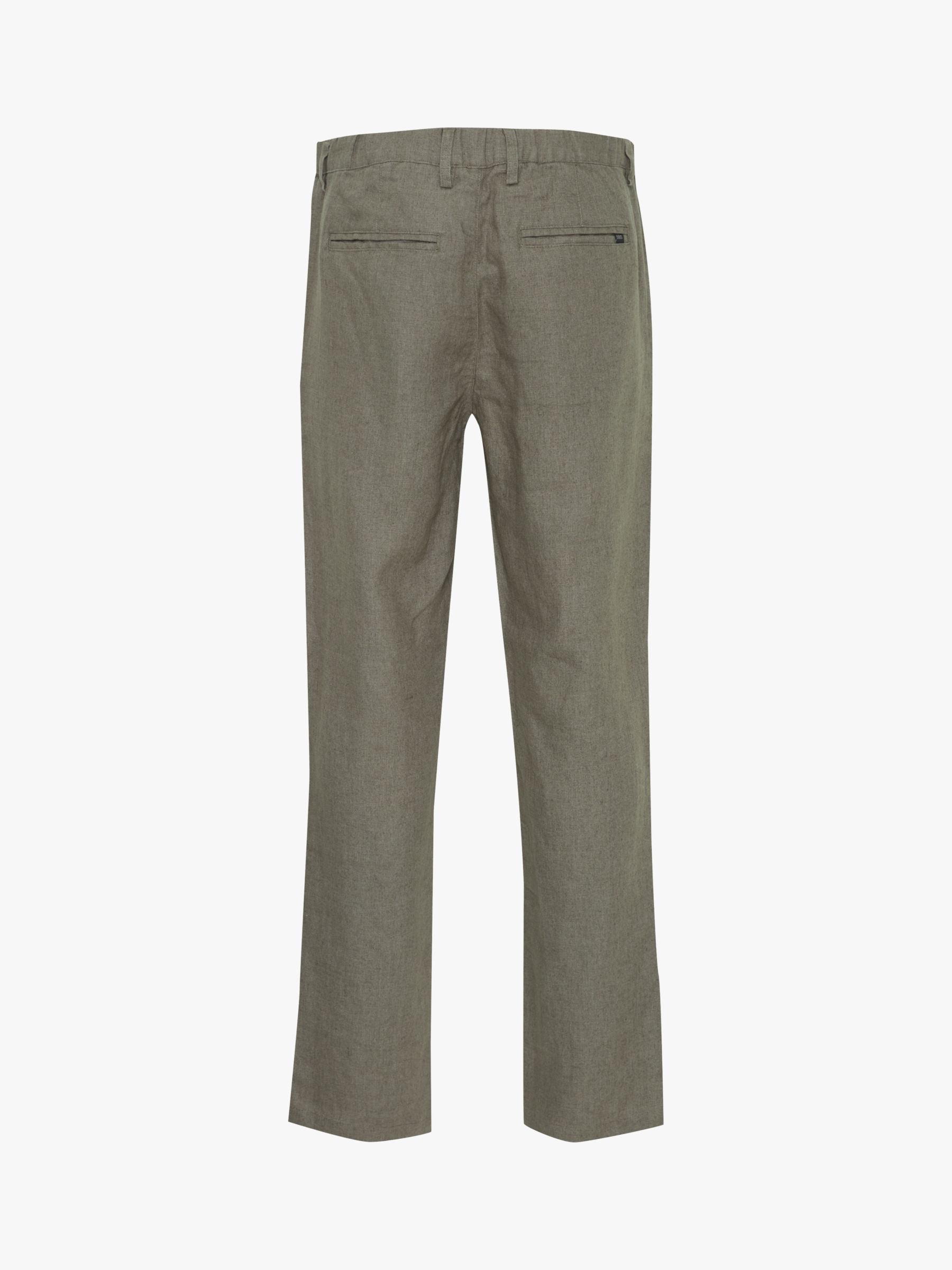 Casual Friday Pandrup Regular Fit Linen Trousers, Agave Green, 28R