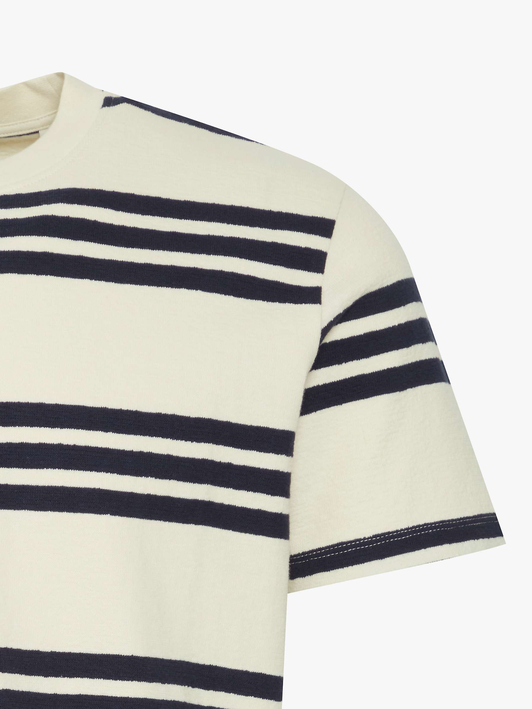 Buy Casual Friday Thor Short Sleeve Striped T-, White/Multi Online at johnlewis.com