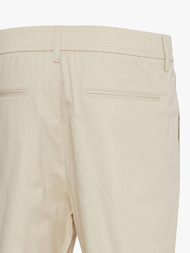 Casual Friday Marc Relaxed Pleated Stretch Trousers, White Asparagus