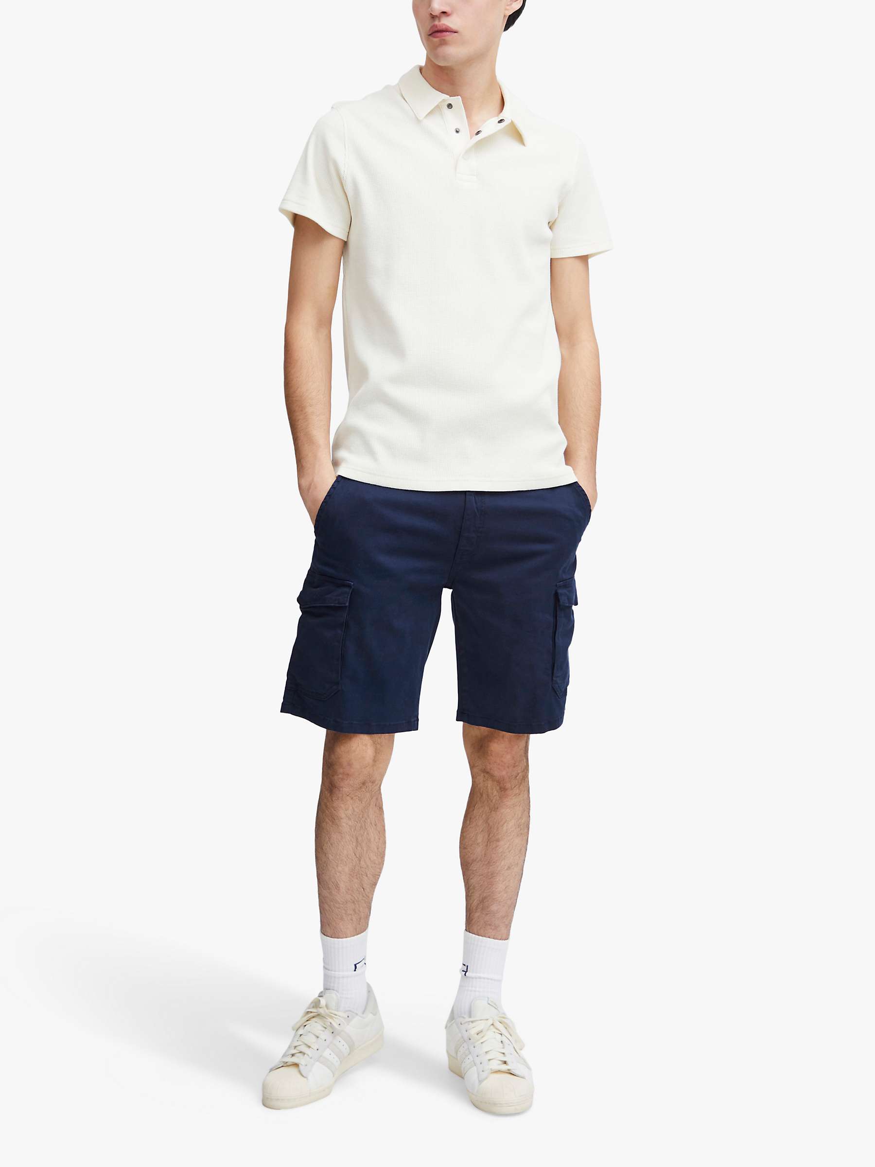 Buy Casual Friday Paul Stretch Cargo Shorts, Navy Online at johnlewis.com