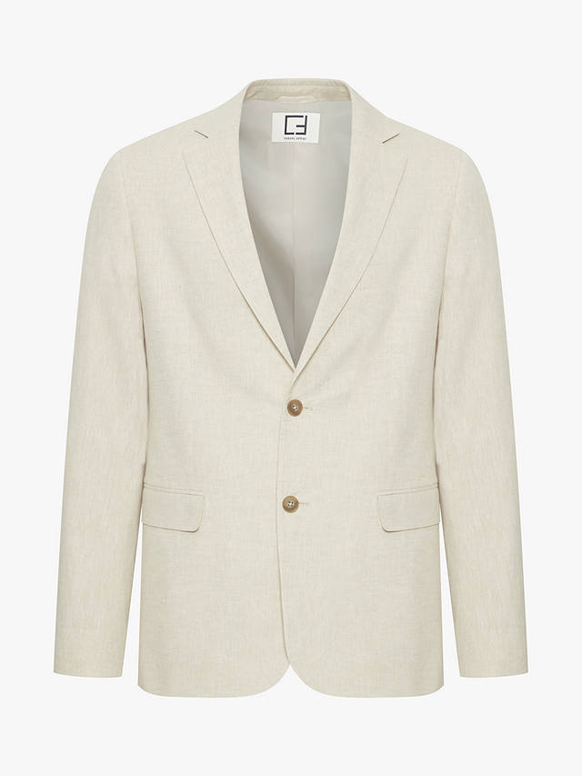 Casual Friday Bille Linen Mix Single Breasted Blazer, Chateau Gray Melange