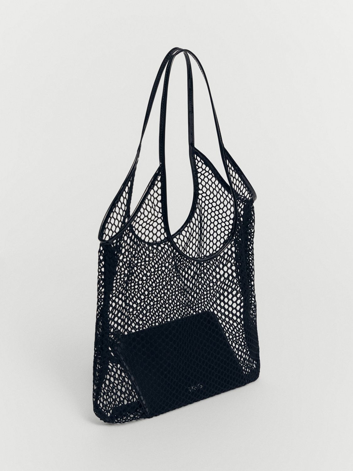 Buy Mango Robin Mesh Shopper Bag, Black Online at johnlewis.com