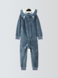 John Lewis Kids' Werewolf Ribbed Onesie, Blue