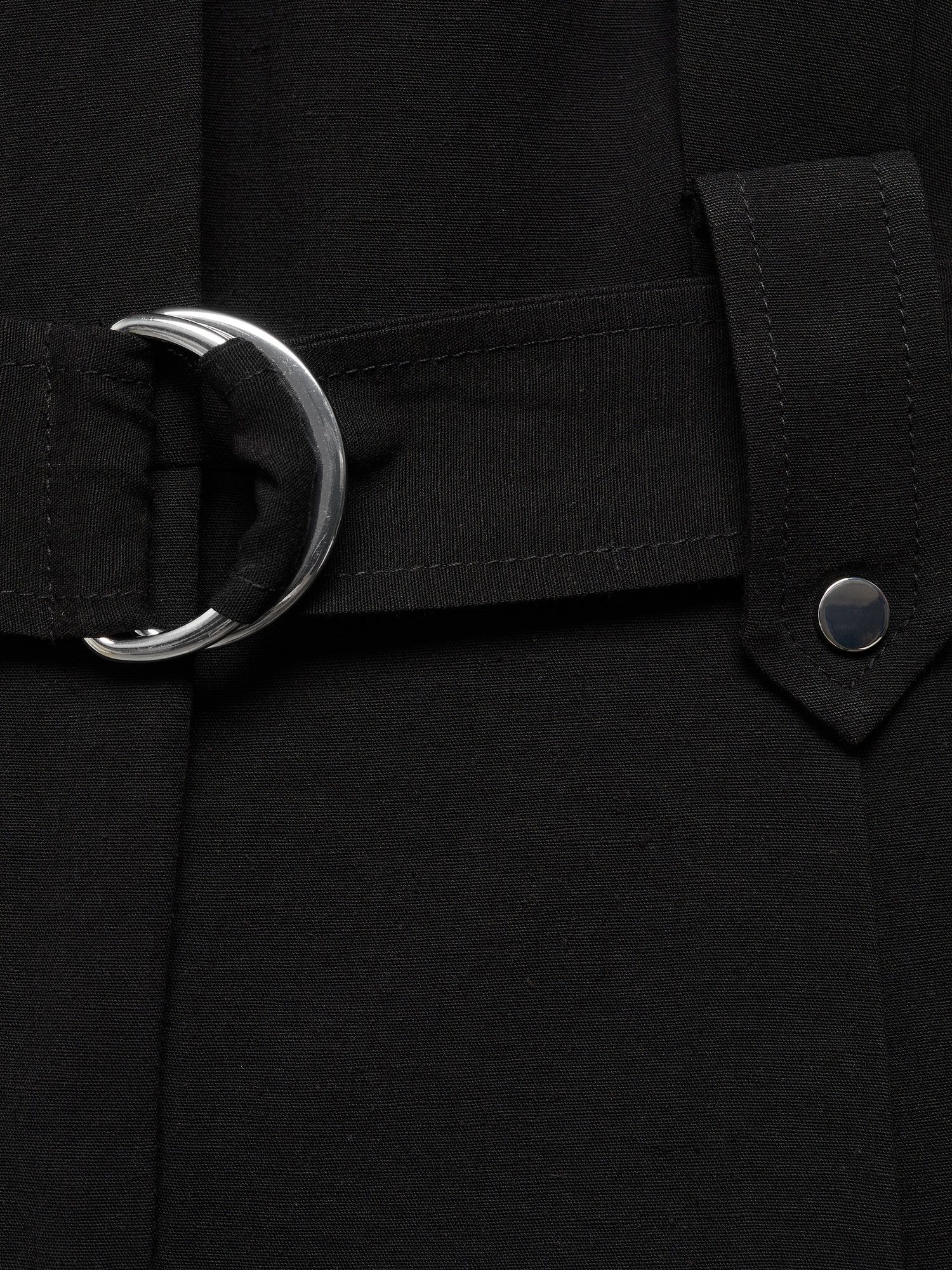 Buy Mango Matty Linen Blend Belted Jumpsuit, Black Online at johnlewis.com