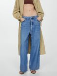 Mango Lucia Wide Leg Jeans, Open Blue