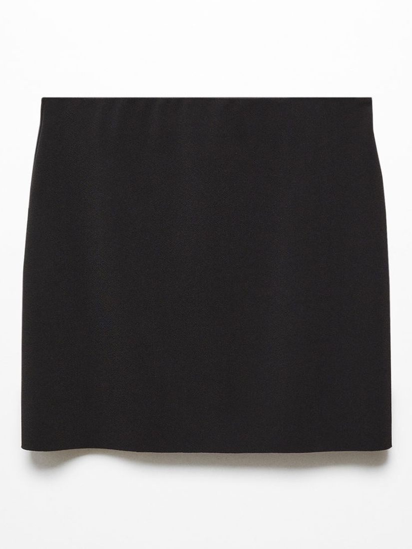 Buy Mango Mazip Fitted Mini Skirt, Black Online at johnlewis.com