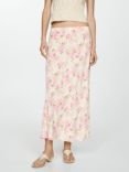 Mango Julieta Floral Maxi Skirt, Natural White/Multi