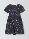 John Lewis Heirloom Collection Kids' Sateen Floral Dress, Navy