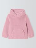 John Lewis Kids' Borg Pull Over Hoodie, Pink