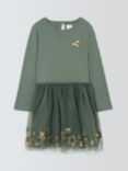 John Lewis Kids' Star Tulle Dress, Forest Green