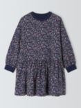 John Lewis Kids' Hearts Jersey Dress, Navy