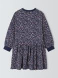 John Lewis Kids' Hearts Jersey Dress, Navy