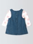 John Lewis ANYDAY Baby Floral Tee and Denim Pinny Set