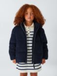 John Lewis Kids' Corduroy Puffer Jacket, Navy