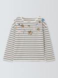 John Lewis Kids' Sequin Stars Stripe Top, Multi