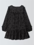 John Lewis Kids' Patterned Dress, Charcoal