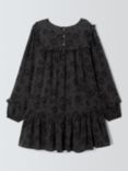 John Lewis Kids' Patterned Dress, Charcoal