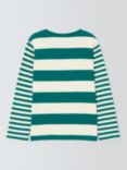 John Lewis ANYDAY Kids' Stripe Long Sleeve Top, Green