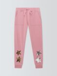 John Lewis Kids' Sequin Stars Joggers, Pink