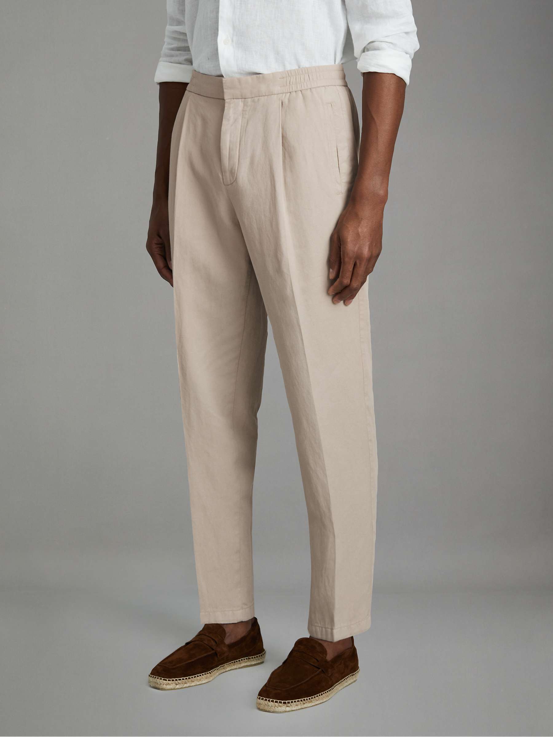 Buy Reiss Pact Linen Blend Trousers Online at johnlewis.com