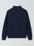 John Lewis Kids' Textured 1/2 Zip Neck Sweatshirt, Navy