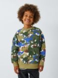 John Lewis Kids' Dinosaur Crew Neck Sweatshirt, Multi