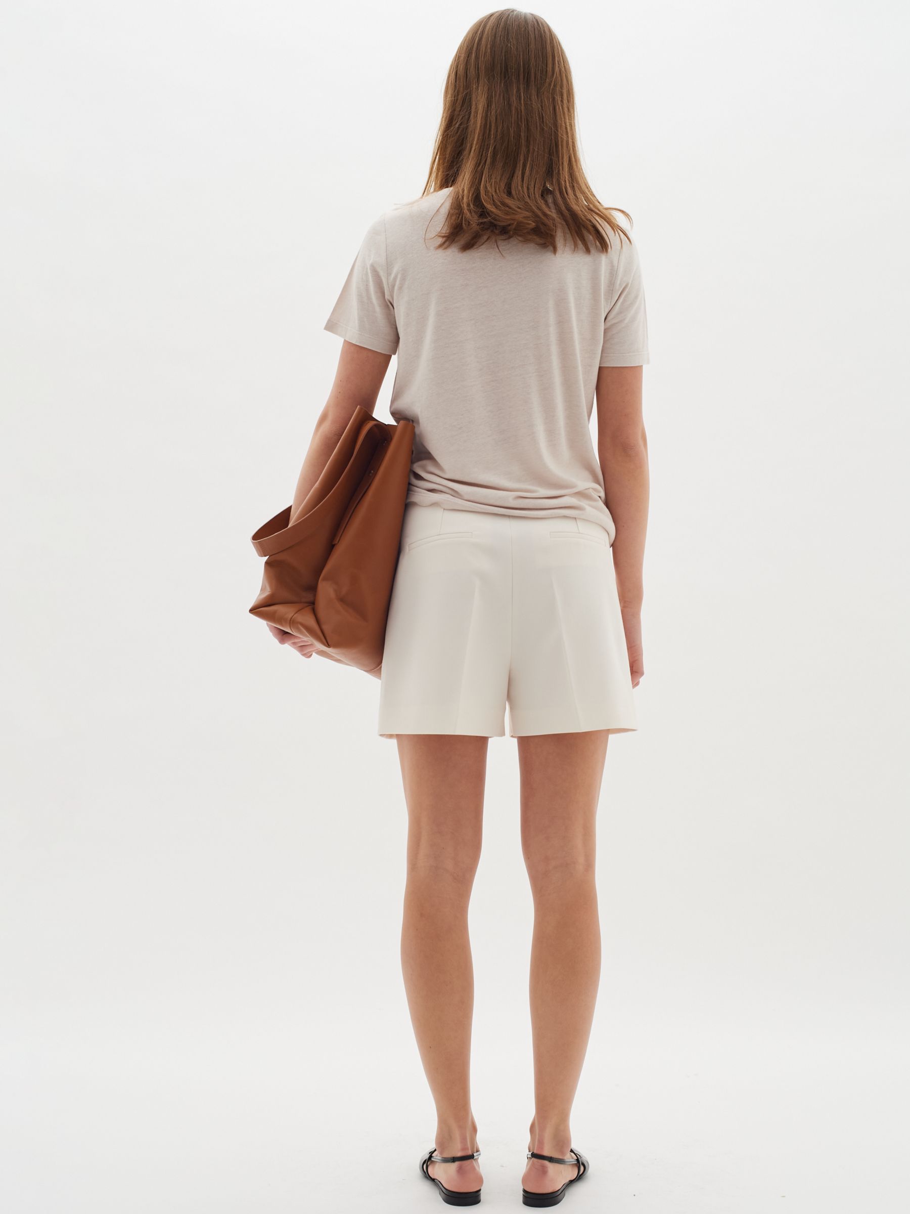 Buy InWear Elisabeth Linen Blend Short Sleeve T-shirt, Haze Online at johnlewis.com