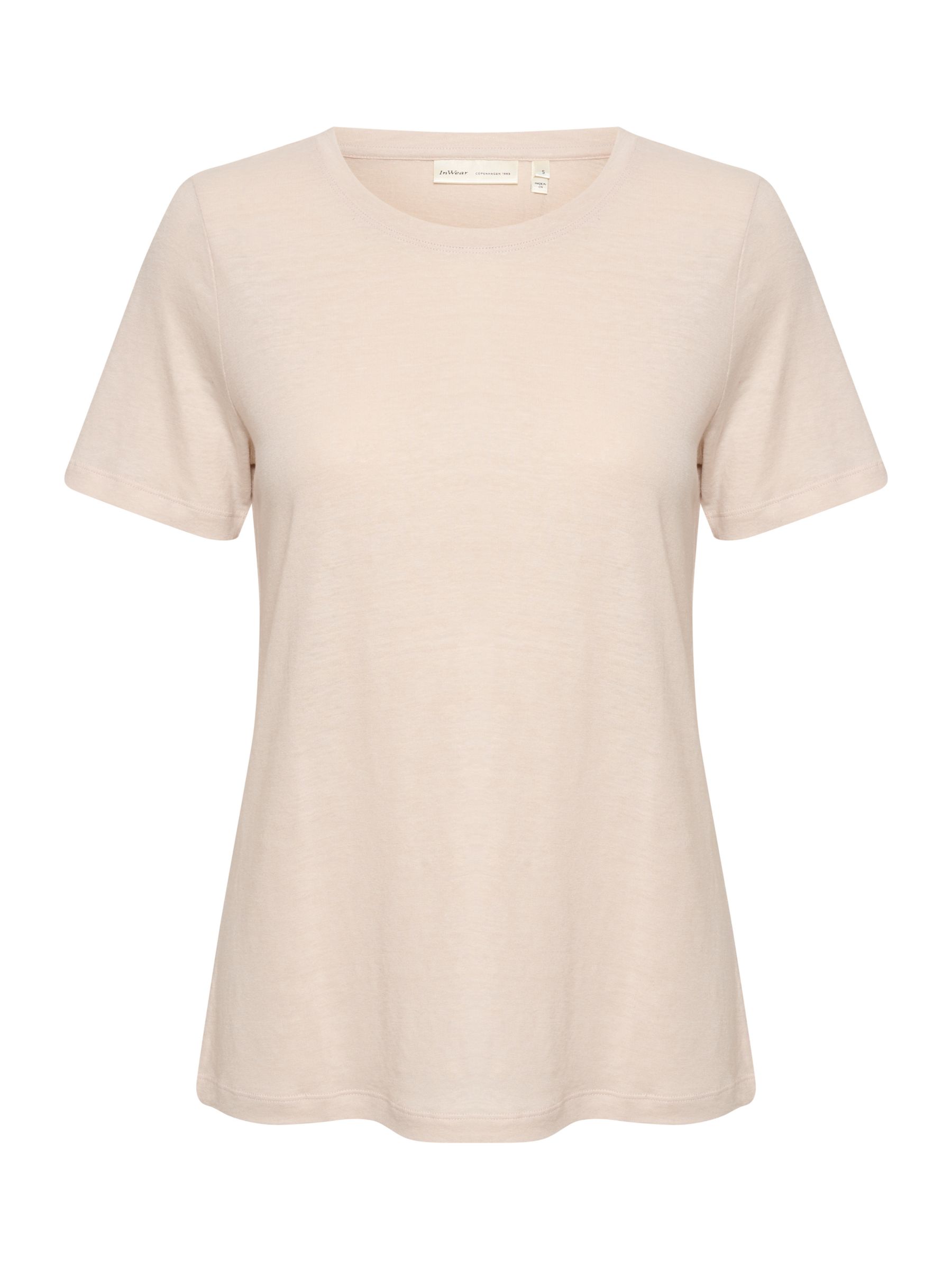Buy InWear Elisabeth Linen Blend Short Sleeve T-shirt, Haze Online at johnlewis.com