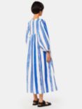 Whistles Gloria Painted Stripe Dress, Blue/White