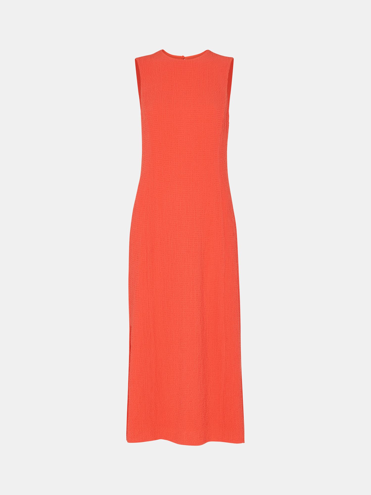 Whistles Erin Textured Midi Dress, Coral, 6