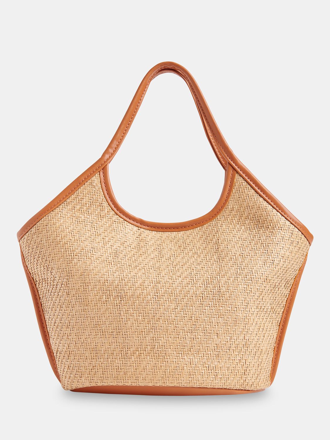 Whistles Toia Mini Straw Tote Bag, Natural, One Size