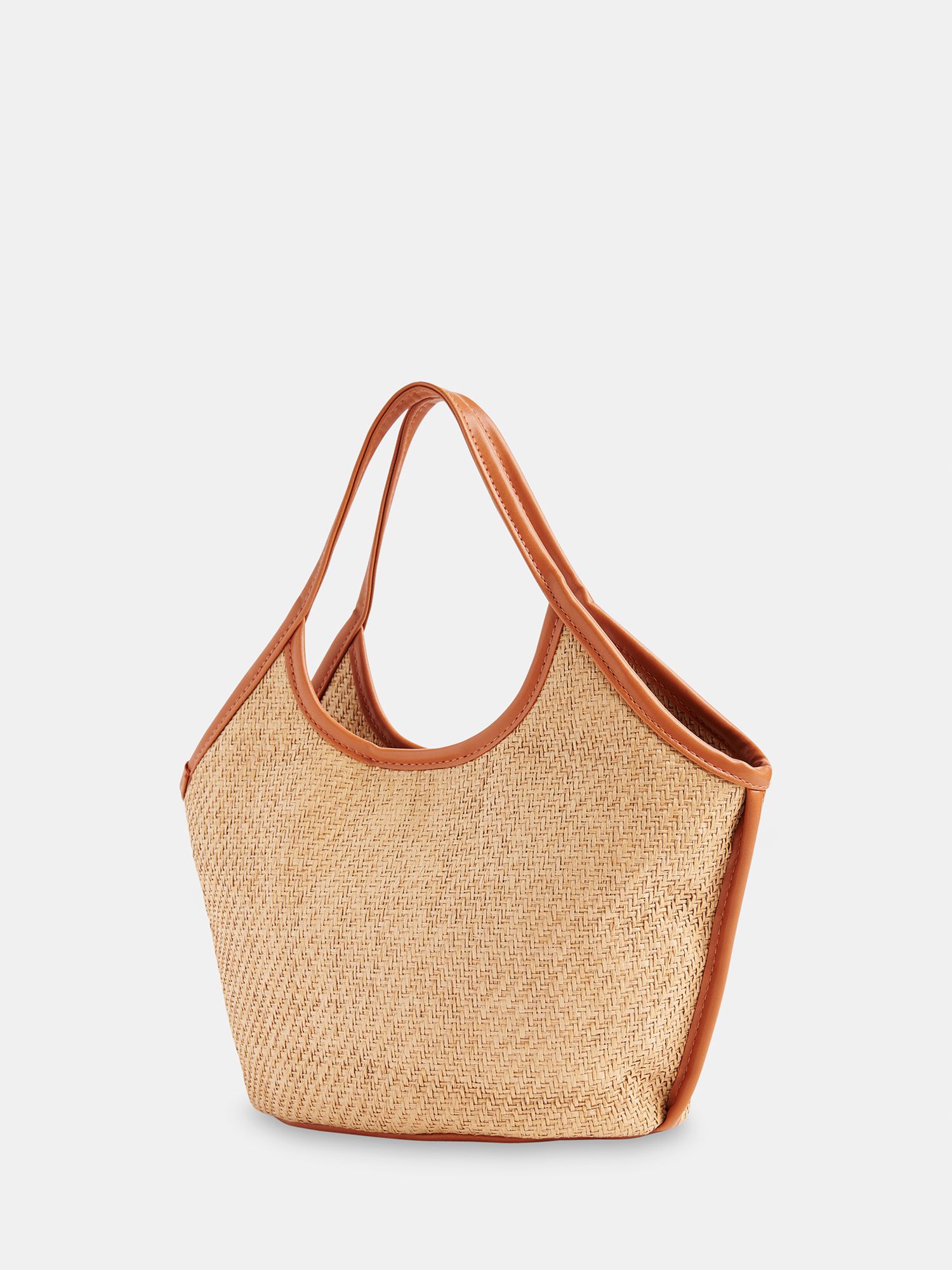 Whistles Toia Mini Straw Tote Bag, Natural, One Size