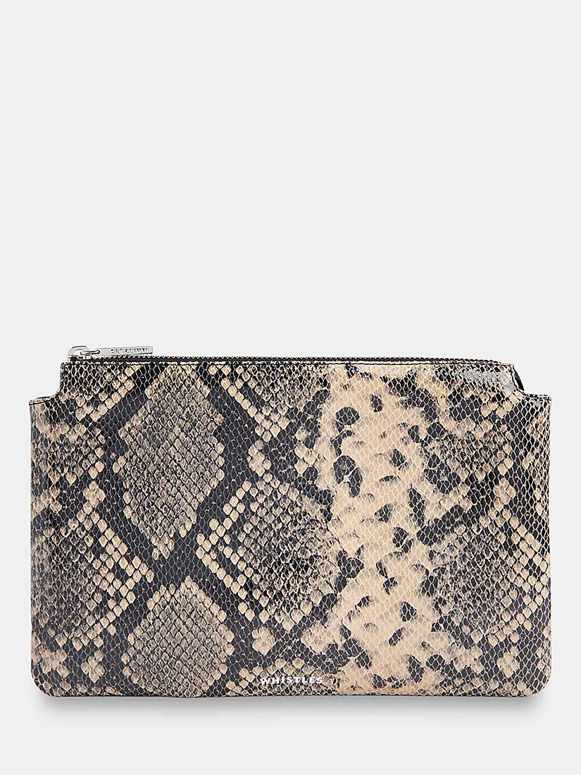 Buy Whistles Elita Snake Double Leather Clutch, Multi Online at johnlewis.com