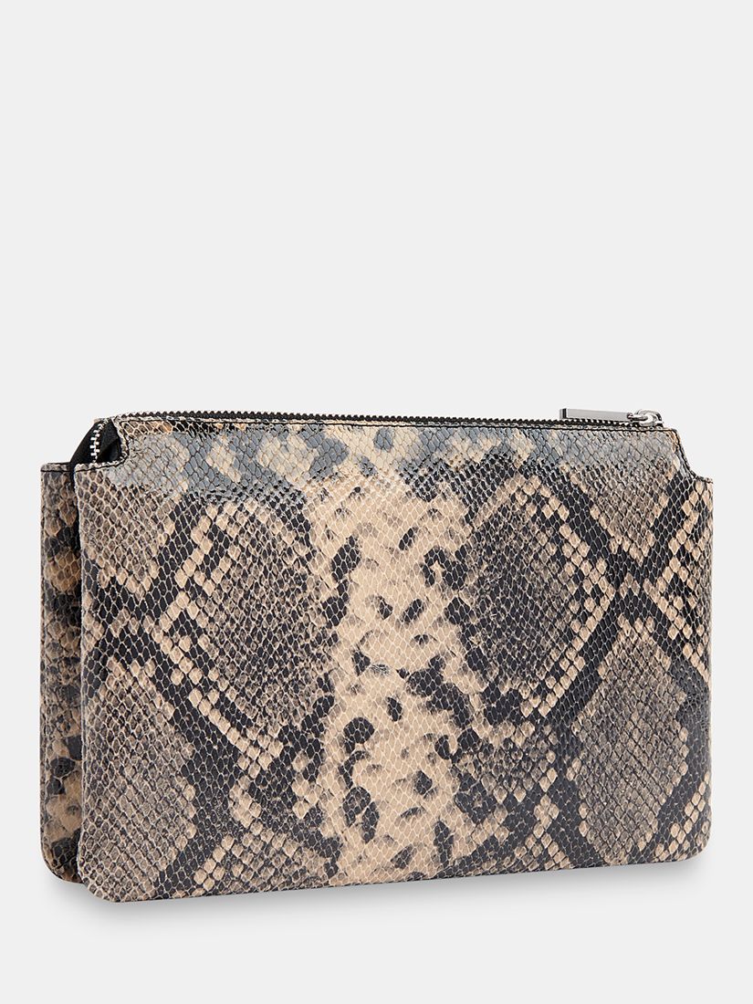 Buy Whistles Elita Snake Double Leather Clutch, Multi Online at johnlewis.com