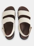 Whistles Ruben Whipstitch Leather Sandals, Ivory