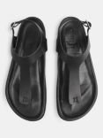 Whistles Simmi Leather Toe Post Sandals, Black