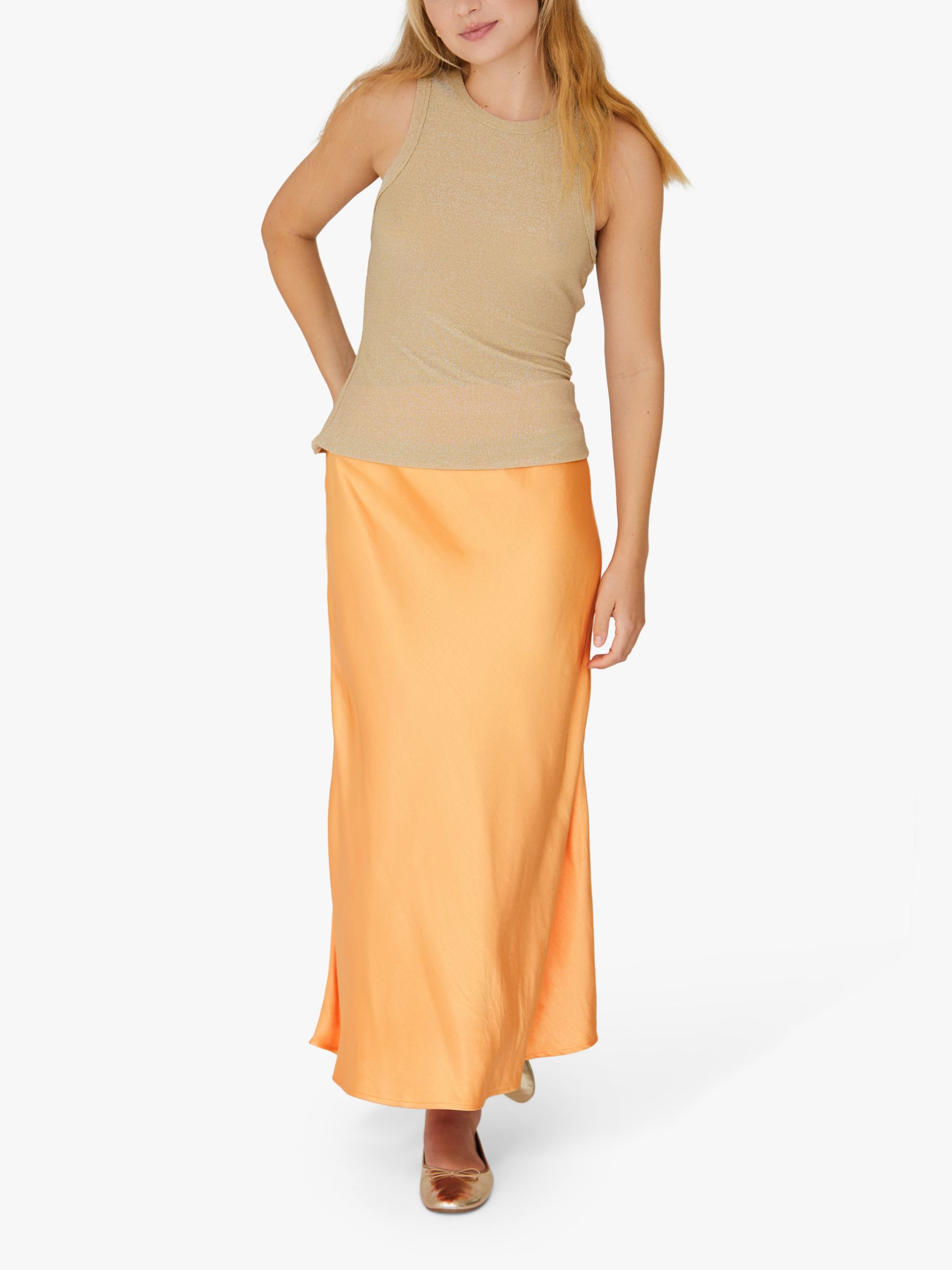 Buy A-VIEW Carry Sateen Midi Skirt Online at johnlewis.com