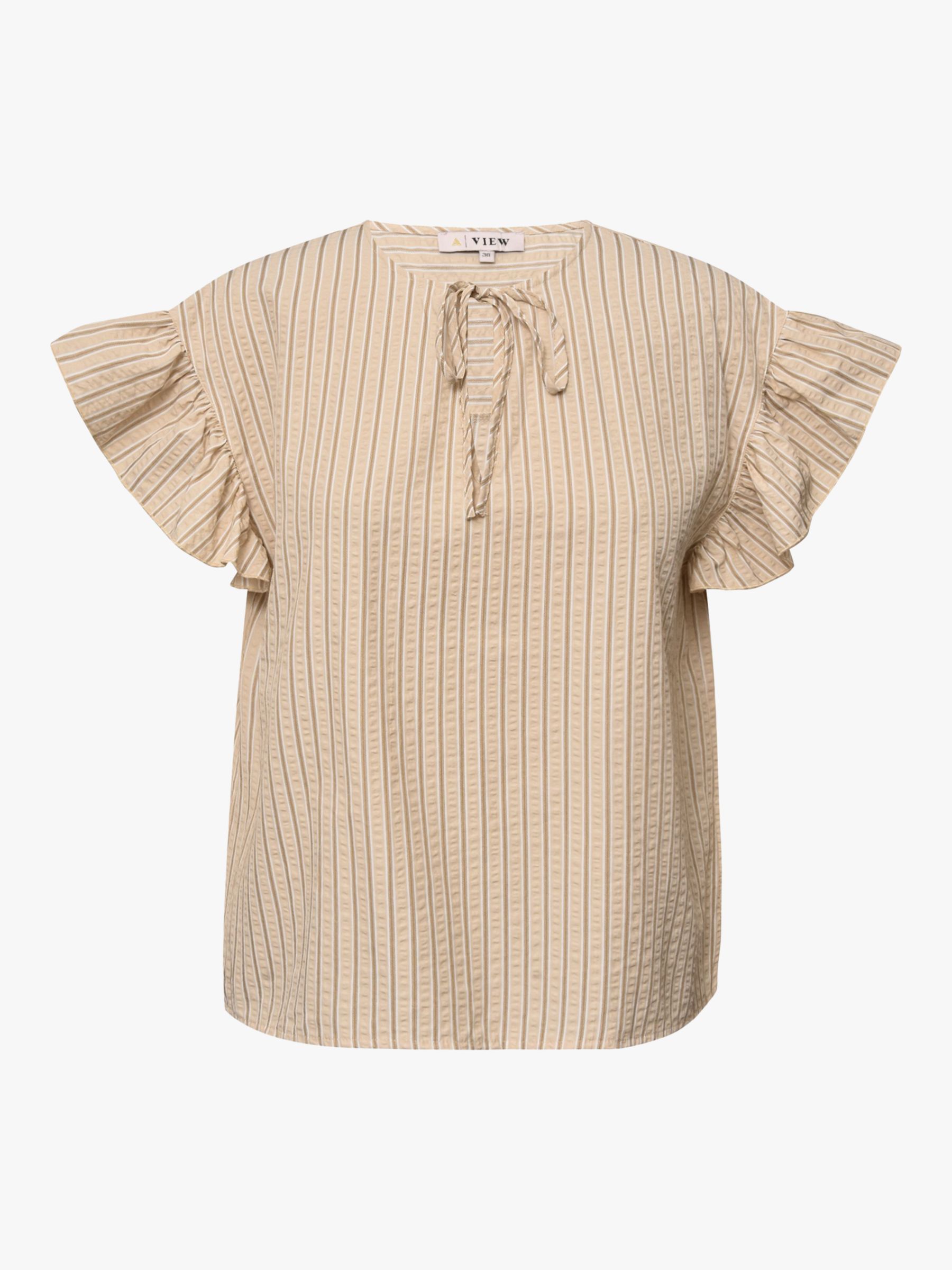 Buy A-VIEW Bell Cotton Blend Short Sleeve Top Online at johnlewis.com