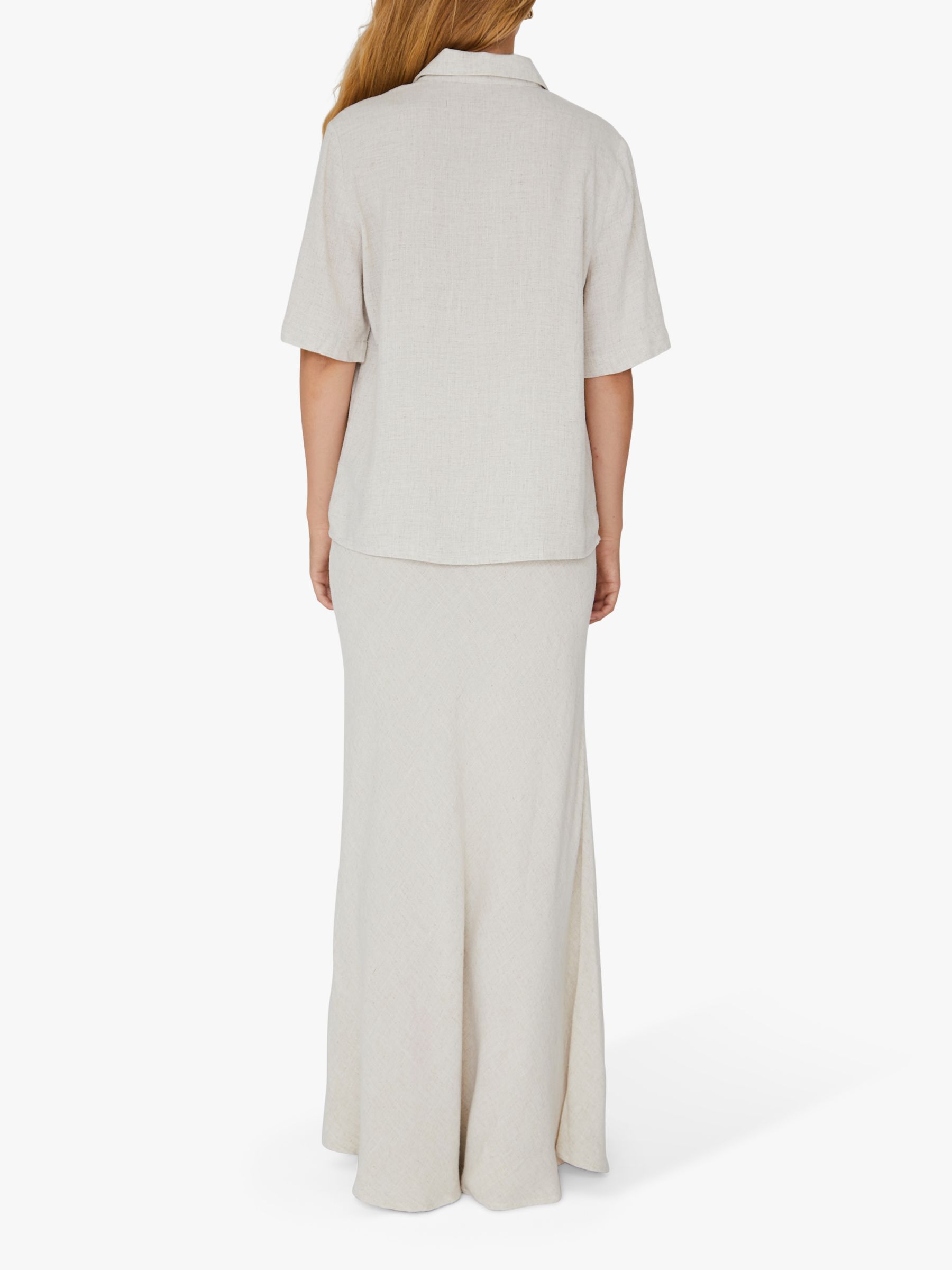 Buy A-VIEW Lerke Linen Blend Maxi Skirt, Sand Online at johnlewis.com