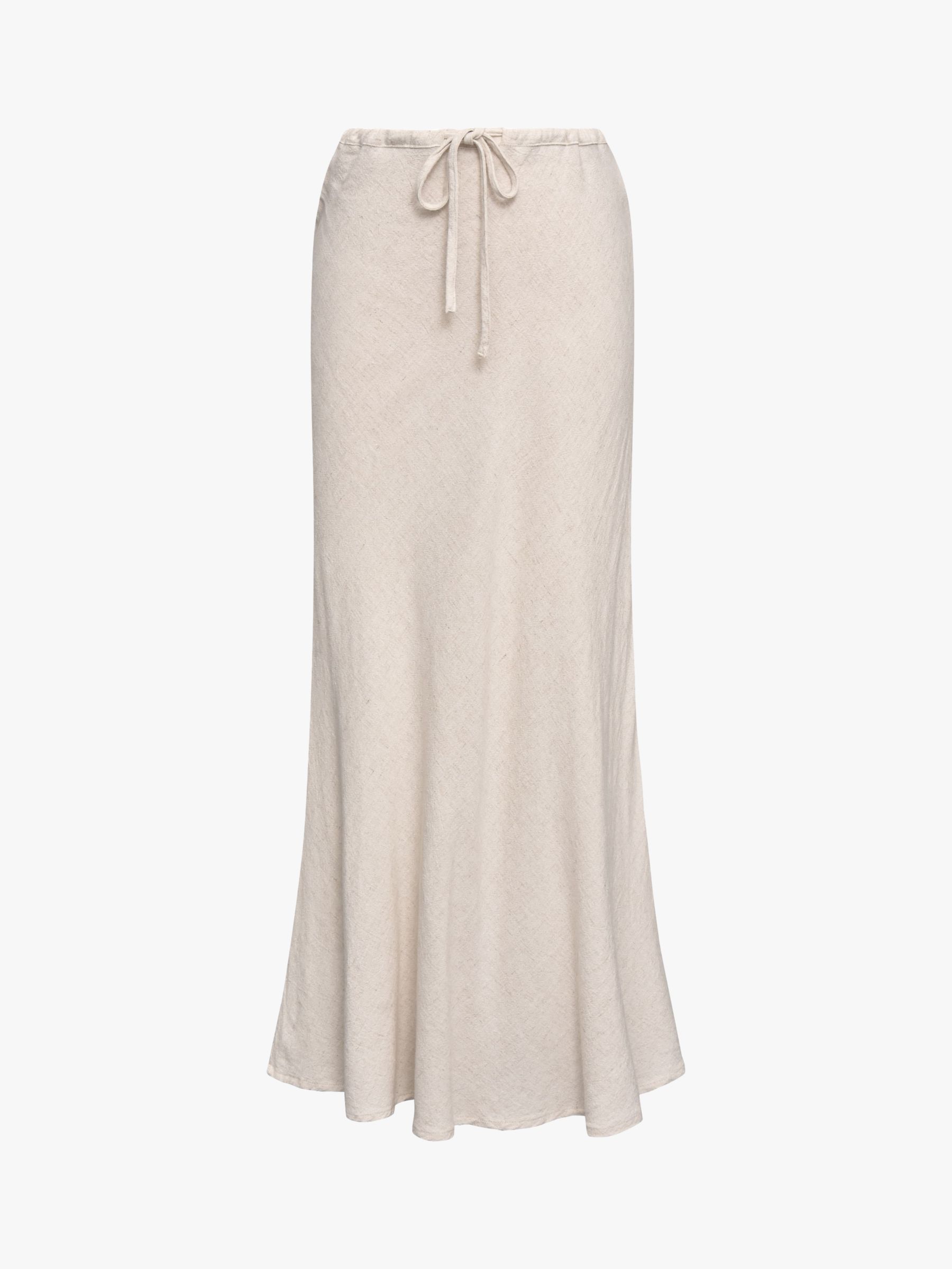 Buy A-VIEW Lerke Linen Blend Maxi Skirt, Sand Online at johnlewis.com