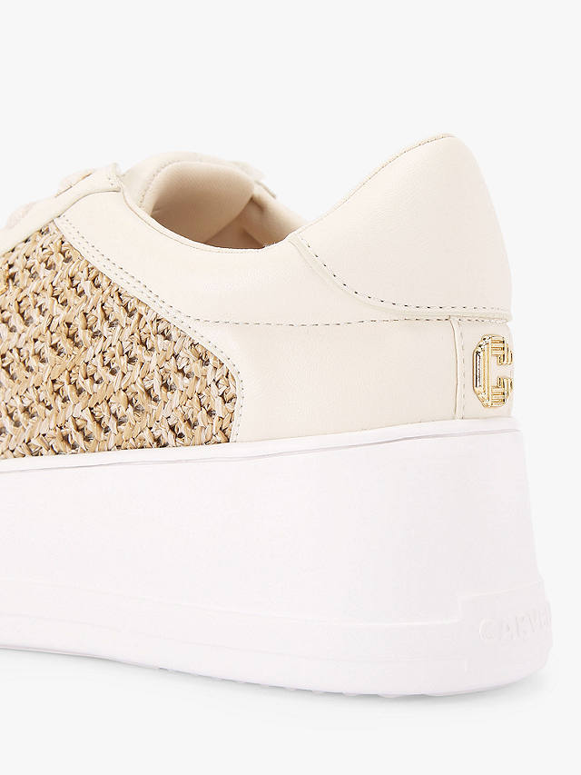 Carvela Jive Lace Up Trainers, Natural Beige