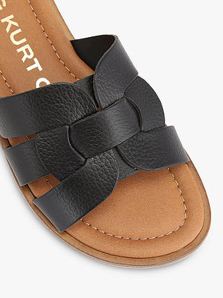 KG Kurt Geiger Robin Leather Slider Sandals, Black