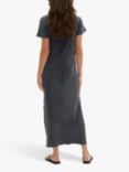 MY ESSENTIAL WARDROBE Ace Ribbed Jersey T-Shirt Maxi Dress, Washed Black