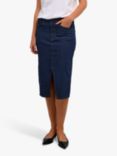 MY ESSENTIAL WARDROBE Dekota Denim High-Waisted Midi Skirt, Dark Blue