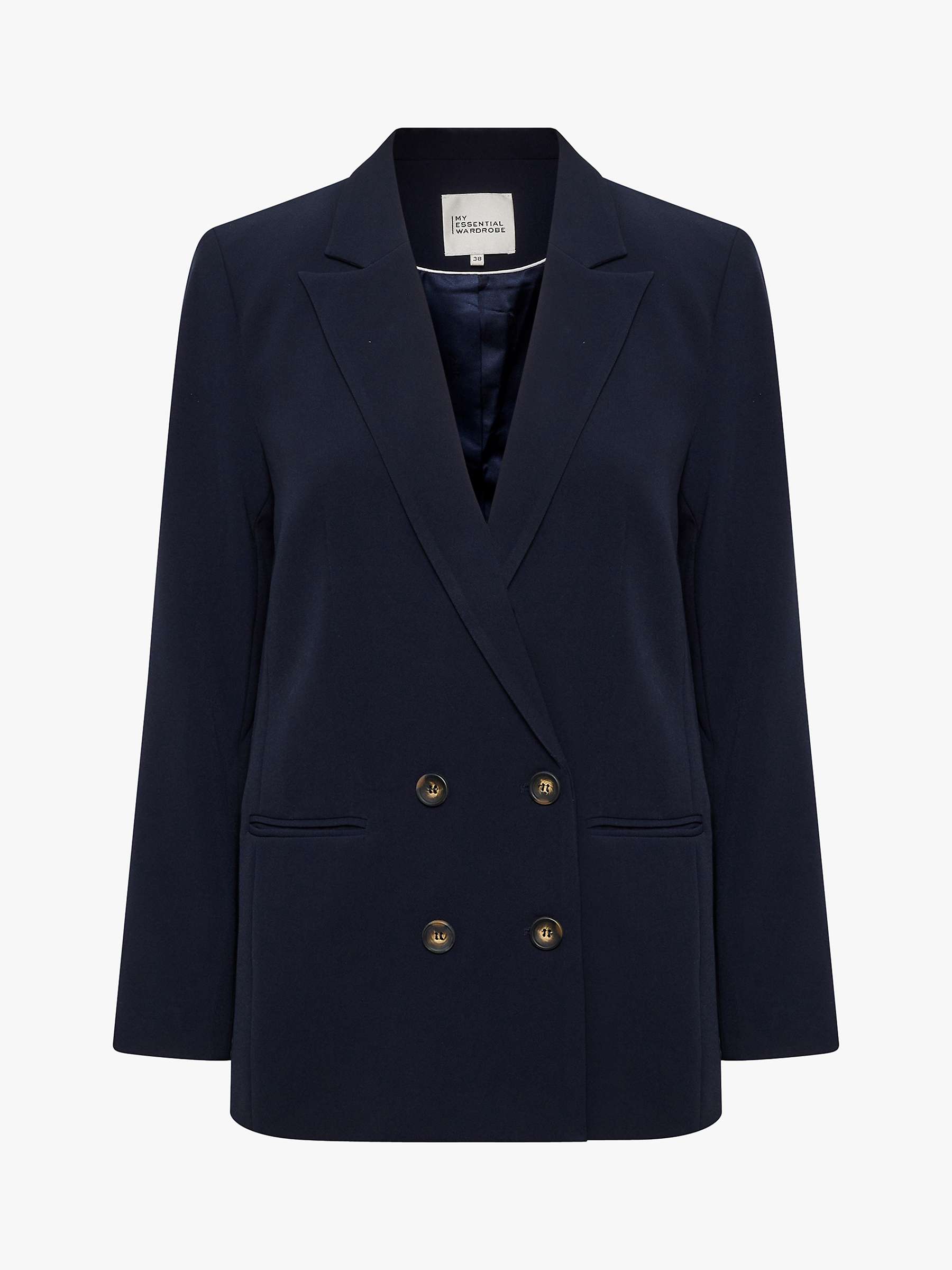 Buy MY ESSENTIAL WARDROBE Tailored Double Breasted Blazer, Baritone Blue Online at johnlewis.com