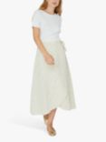 A-VIEW Peony Wrap Midi Skirt, Light Yellow