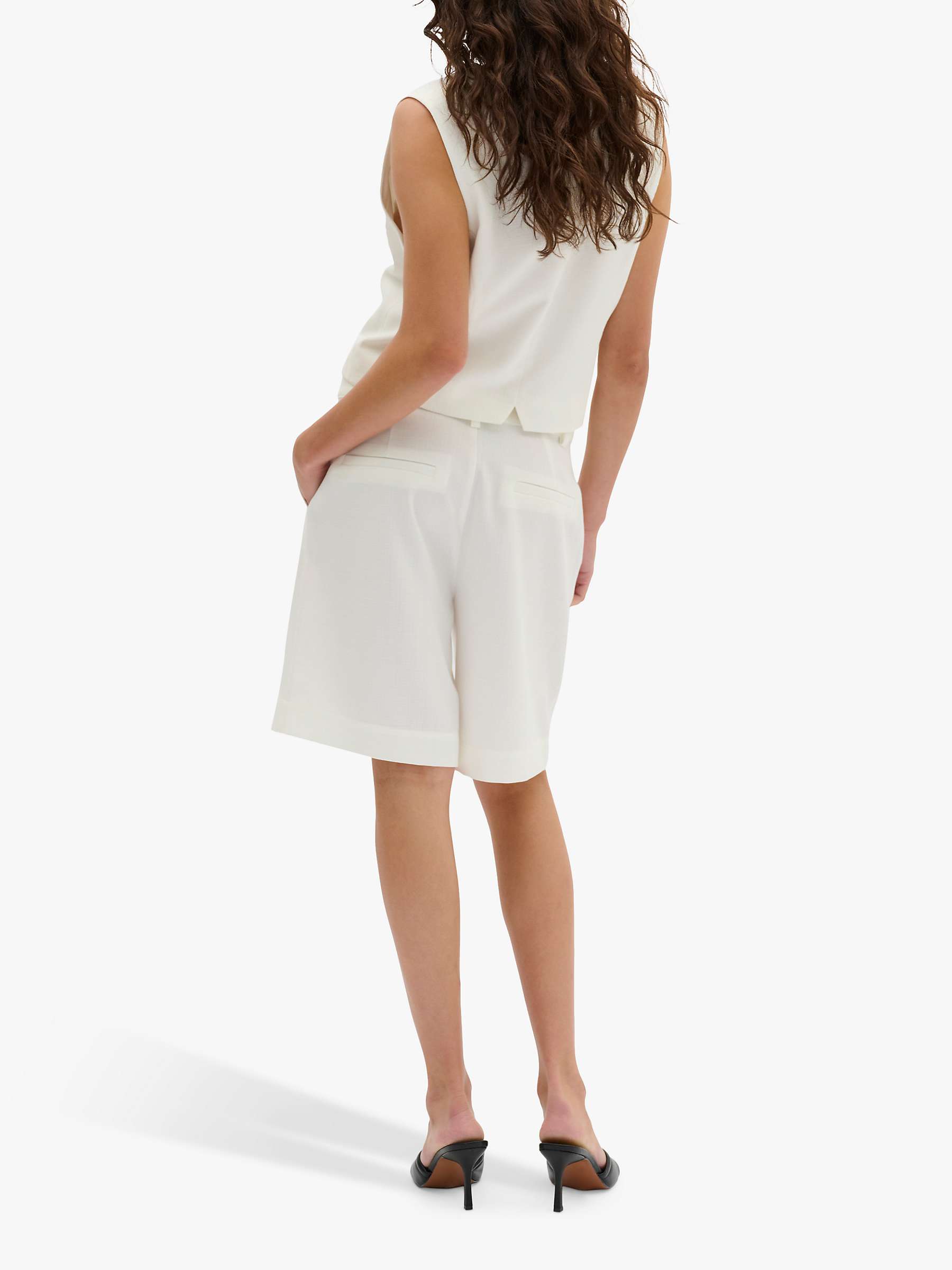 Buy MY ESSENTIAL WARDROBE Carla Tailored Waistcoat, Bright White Online at johnlewis.com